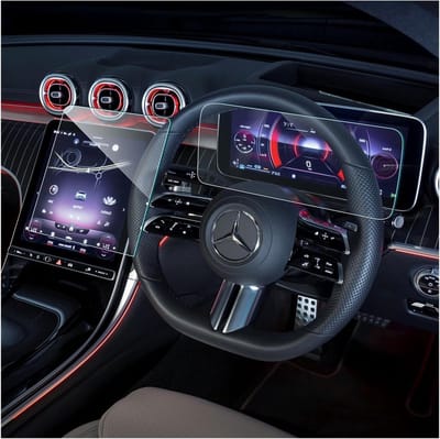 Beschermfolie Set van 2 voor C-Class W206 en GLC X254 met Navigatie en Cockpit Scherm Bescherming