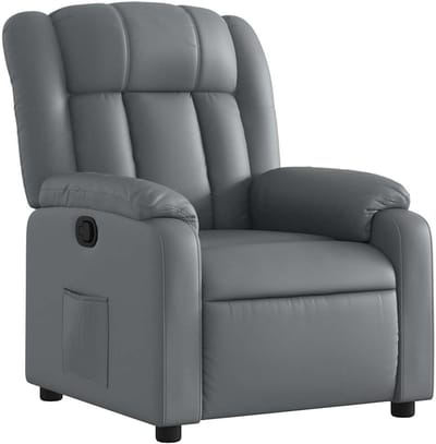 Verstelbare Fauteuil - Comfortabele Stoel - Ontspannen Zitten - Handmatig Verstelbaar - 98 x 98 x 98 cm - Grijs