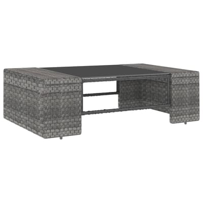 vidaXL - 10-delige - Loungeset - poly - rattan - grijs