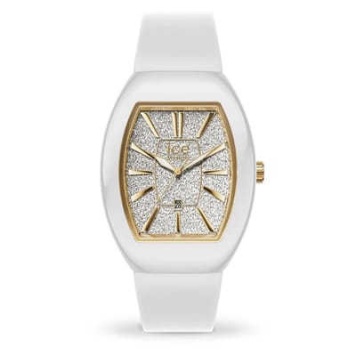 Ice Watch ICE boliday - Dome - White glitter gold 024033 Horloge - Siliconen - Wit - Ø 40 mm