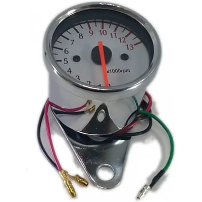 Universele motortoren teller chroom Brazoline Vintage 0-13000 Tr/Mn