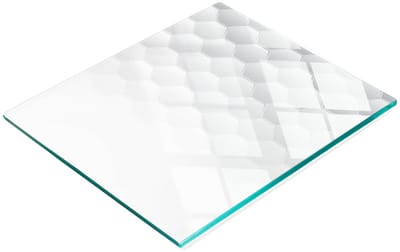 Decoratieve glazen snijplank met zeshoekige afbeeldingen, 60x52 cm
