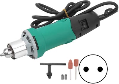 Dailygoods - Elektrische Slijpset - Slijpmachine met krachtige motor - 480W - Steenhouwen en polijsten - 6,5 mm boorkop - Geschikt voor metaal en hout...