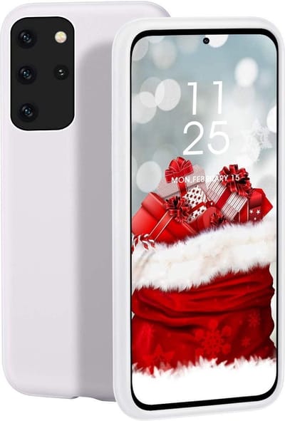 HB Hoesje Geschikt voor Samsung Galaxy S20 Plus - Siliconen Back Cover - Wit