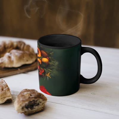 Magische Mok - Foto op Warmte Mokken - Koffiemok - Vrouw - Vruchten - Papaja - Ananas - Magic Mok - Beker - 350 ML - Theemok