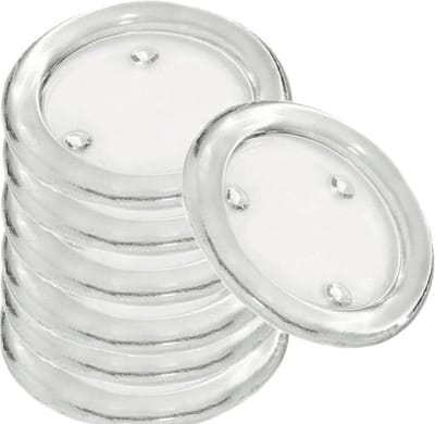 Ronde kaarsenhouder/kaars onderzetter - 30x - glas - 11 cm - voor stompkaarsen tot Dia 8 cm