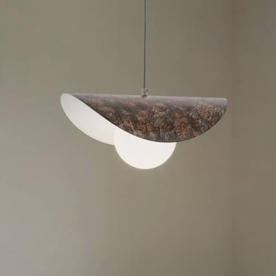 Opviq Hanglamp Vatoz, 1-lamp, zwart, Ø 40 cm, metaal/glas