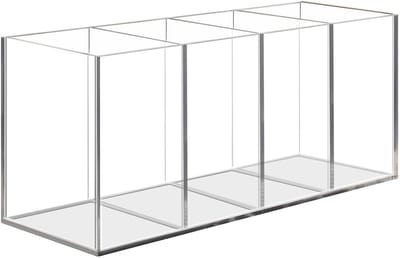 Acryl Pen en Potlood Houder - 4 Compartimenten Clear Pot voor Desktop Briefpapier, Make-up Borstels en Bureau Opslag - Organizer voor Nette Werkplek