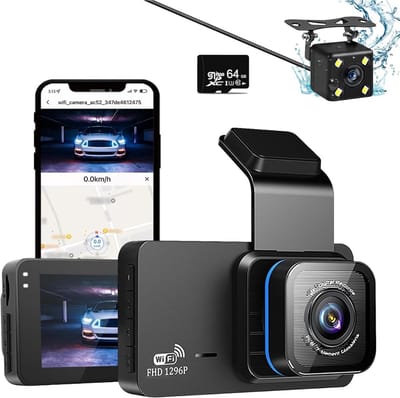 DailySupplies® Dashcam voor Auto - Dual - Camerabewaking - Full HD - Zwart