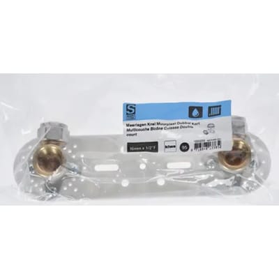 Sanivesk Meerlagen Muurplaat Dubbel 16mmx1/2"f Kort