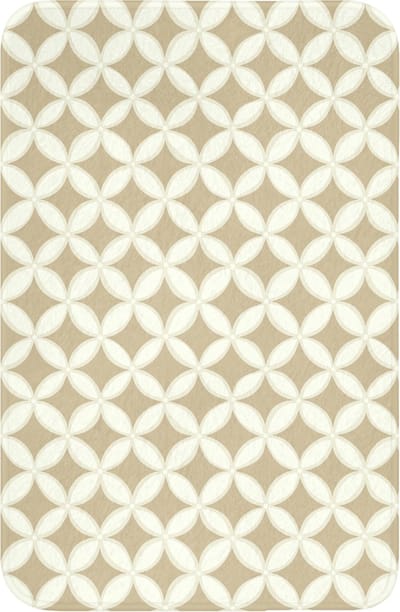 WC mat 40x60 cm - Antislip - Symmetrisch - Motief - Beige - Toiletmat - Vloermat - Douchemat - Toilet tapijt - Toiletmatten