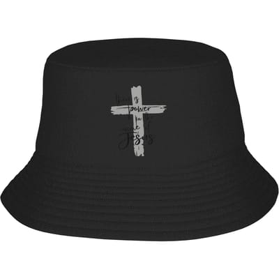 Yeshua De Naam van God Zomer Bucket Hat Vintage Vissershoeden Voor Koppel Zachte Opvouwbare Vispetten Hawaïaanse Grafische Zon Hoeden One Size gray