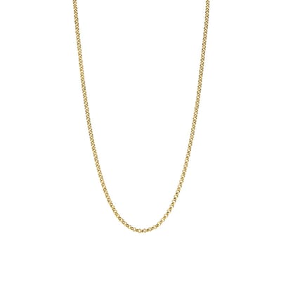 TI SENTO Dames Ketting - 925 zilver - Zilver geel verguld - Maat 45 - 34086SY