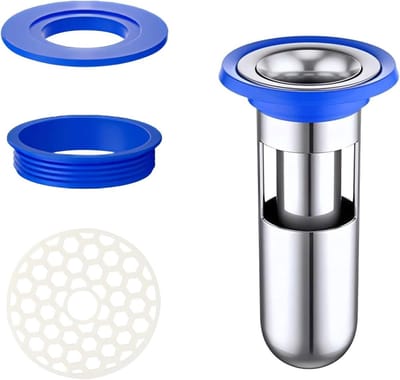 1 Stuk Afvoer Deodorant Deksel, Afvoer Controleklep en Afvoerplug voor Badkamer en Keuken, 53 x 95 x 32mm, Voorkomt Geurtjes en Verstoppen