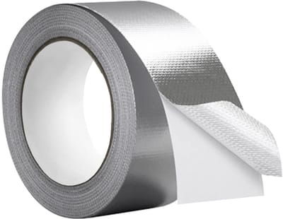 Glasvezel Aluminiumfolie - Isolatietape Metaalband - Hoge Temperatuur Afdichting - Waterdichte Bescherming - 5cm x 20m - Zilver