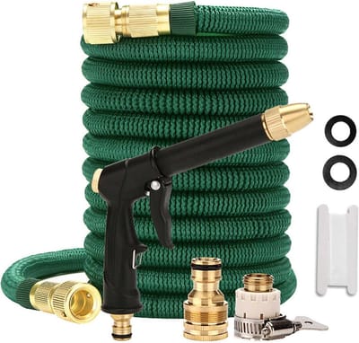 Uitschuifbare Tuinslang - Flexibele Waterslang - Tuin Besproeien - Krimpt Ineens - 91 Meter - Groen