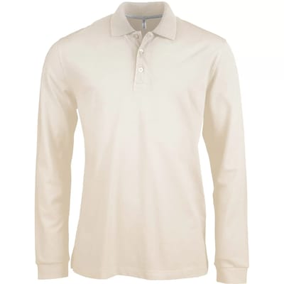 Kariban Polo lange mouwen K243 - Light Sand - S