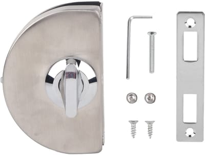 Dailygoods- Glazen Slot Hoge Prestaties - RVS - Antidiefstal - Geen Boren - Duurzaam - Langdurige Betrouwbaarheid - Glazen Deurslot