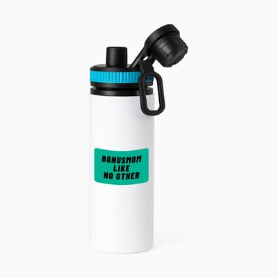 Hacebo® - bonusmom like no other waterfles met draaidop blauw - Moeder - geweldige bonusmoeder - niemand anders - verjaardag - cadeau - kado - bedankje - geschenk - water fles - 850ML