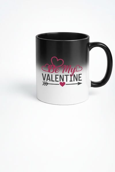 Magische Mok 'Be My Valentine' | Kleurveranderende Valentijnscadeau Mok met Harten
