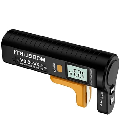 Batterijtester Digitaal - Stroomtester Huishouden - Batterijen Controleren - Verbeterde Teststroom - 11.6 cm Lengte - Meerkleurig