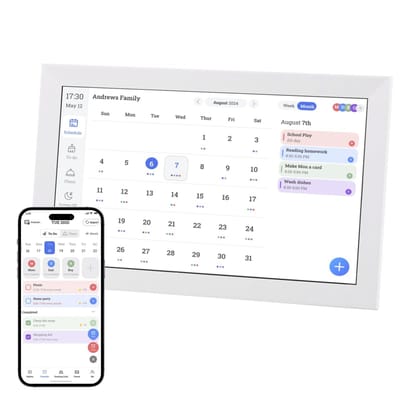 Dailygoods- Digitale Kalender 15,6" - Slimme Gezinsplanner - Touchscreen Wandplanner - Medicatieherinnering - Kalendersynchronisatie - Uitbreidbaar Geheugen