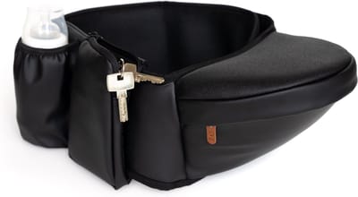 EVE kids Heupdrager - Ergonomische draagzak - Baby En Peuter - Heupzitje - Draagzak - Zwart Leer