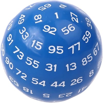 100-zijdige acryl dobbelstenen D100 dobbelstenen voor tafelbord rollenspel bar club tafelspel spelen bordspel accessoires blauw