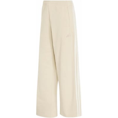 Adidas Kit 3-stripes Wide Joggers Broeken Dames - Wit - Maat XXS (26-28) - Katoen Jersey