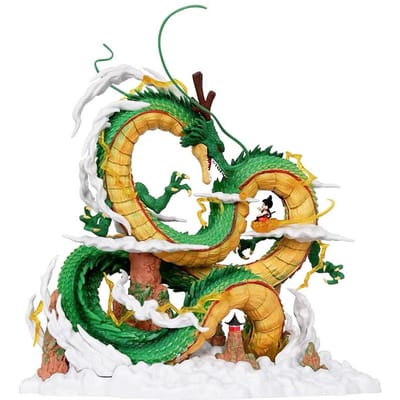 25cm Dragon Ball Z Shenron en Son Goku Anime Figuur Dbz Figurine Pvc Statue Model Poppetje Verzamelspeelgoed Bureauornament Kindercadeaus beige