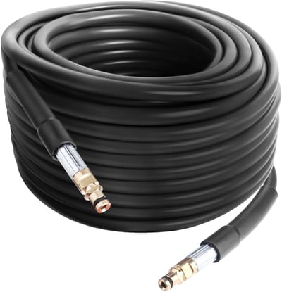 Hogedrukslang - Verlengslang Reiniger - Tuin Reinigen - Snelle Connector - 15 Meter - Zwart