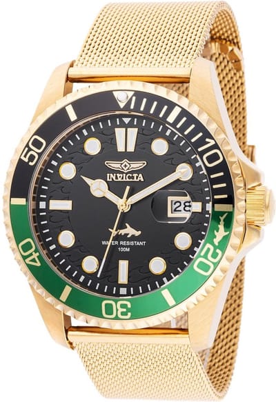 Invicta Pro Diver 47179 Heren Horloge - Quartz Uurwerk - Roestvrij Staal met zwarte Wijzerplaat - 43mm