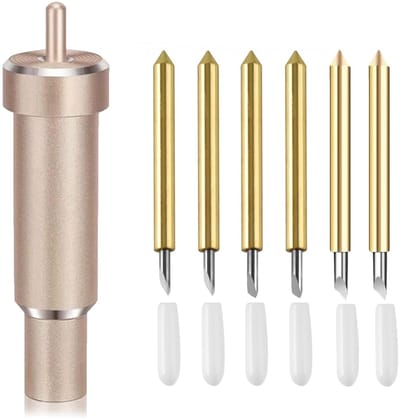 Dailygoods- Snijmes Premium Set - 6-delig - Reservemes - Fijnsnijmes - Snijbehuizing - Compatibel met Cricut Machines - Snijbladen