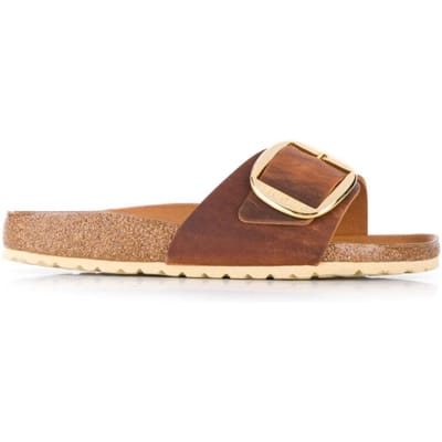 Damessandalen Birkenstock Madrid Big Buckle Natural Leather Oiled