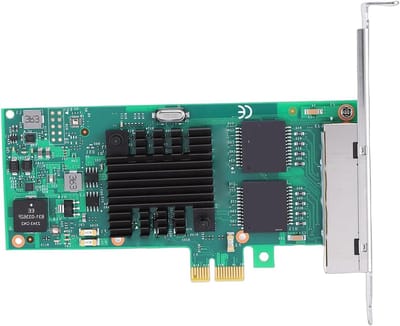 Netwerkkaart - PCI Express NIC - Industriële Netwerken - Vier Gigabit Poorten - PCIE 2.1 X1 - Groen