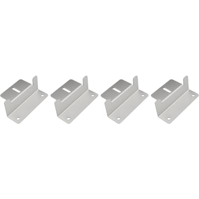 4 STKS Z Beugels Zonnepaneel Aluminiumlegering Fotovoltaïsch Paneel Montagebeugel Schroefset voor RV Aanhanger Boot white