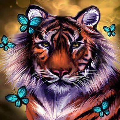 DIY Diamond Painting Animal tijgers Cross Stitch Mozaïek diamant borduurwerk Handwerken Home decor cadeau 30X30CM black