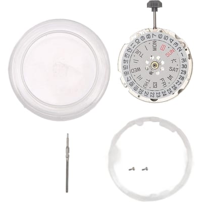 Automatisch Horlogewerk Professionele Legering Dubbele Kalender Kwarts Horlogewerk voor Horloge Reparatie white