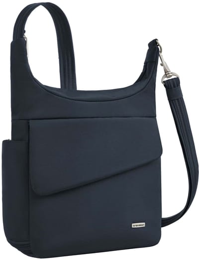 Travelon Classic Anti-Diefstal Messenger Bag - Dames & Heren - Schoudertas met RFID & Tablet Vak - 4,5L - Midnight (Donkerblauw)