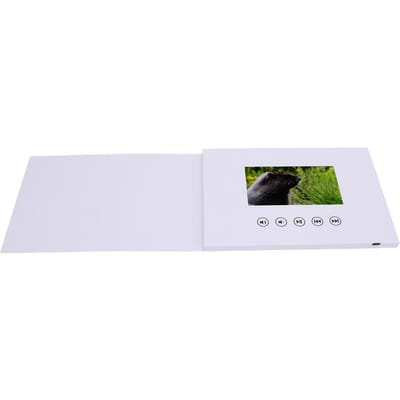 Videowenskaart 5 inch LCD-scherm 720P HD 128M geheugen videobrochure voor jubileum Kerstmis black