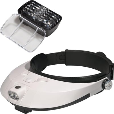 Hoofdvergrootglas met LED-lamp voor Naaien, Sieraden en Reparaties