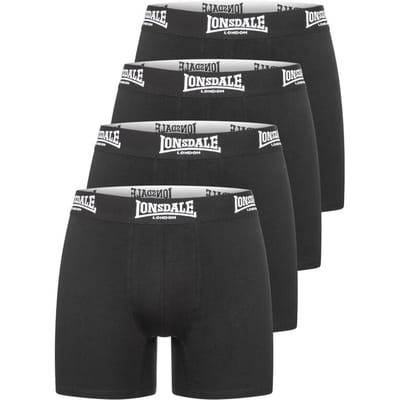 Lonsdale London West Challow (Set van 4) Heren Boxers - zwart - 3XL