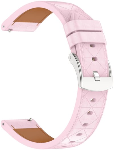 Leren bandje - geschikt voor Garmin Venu 2s / 3s / 4 (41mm) / Vivoactive 4s / Forerunner 255s / 265s - Huawei Watch GT 5 Pro - 42mm / GT 6 / GT 5 / GT 4 - 41mm - roze