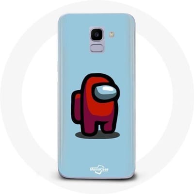 Coque - Samsung - Galaxy J6 2018 - Souple - Protection - Motif Among Us bleu