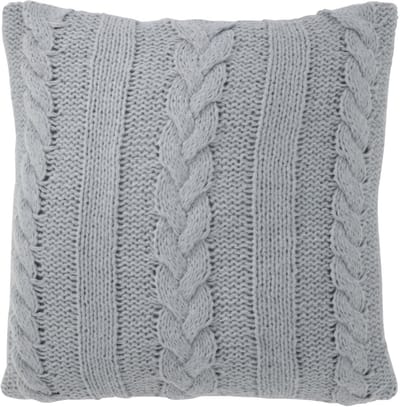J-Line kussen Twist - polyester - grijs
