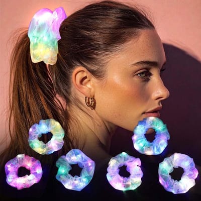 Haarelastiekjes voor dames in wit, set van 6, ideaal voor dagelijks gebruik en haarstyling
