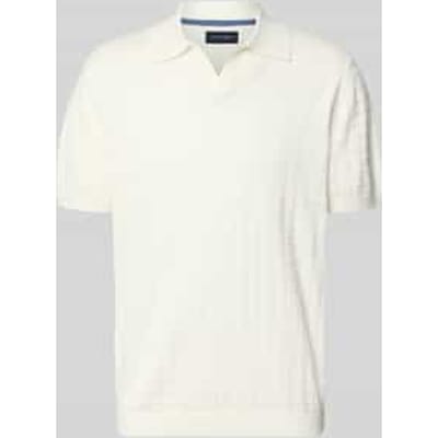 regular fit poloshirt met structuurpatroon