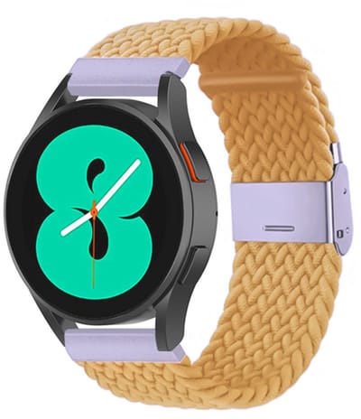 By Qubix - geschikt voor Huawei Watch GT 6 / GT 7 - 41mm - Braided nylon bandje - Geel