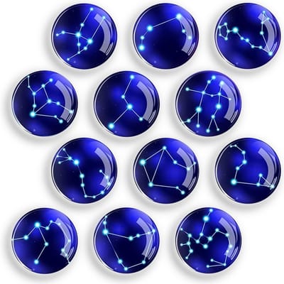 Zodiac sterrenbeeld koelkastmagneten set van 12 voor kinderen - Geschikt voor whiteboards, foto's en meer