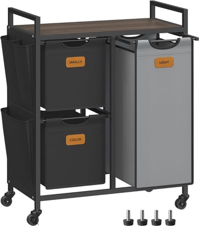 DailySupplies® Wasmand 3 Vakken - Wassorteerder - 100L